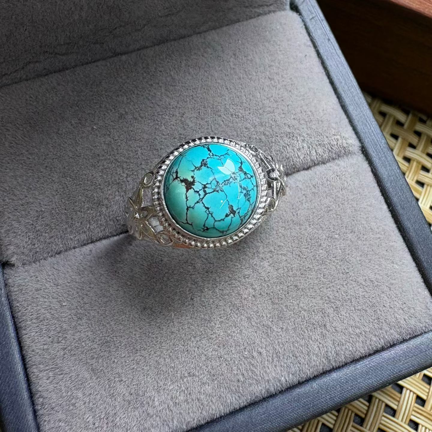 Turquoise Stone Ring - 1 шт. кольцо Fengbaowu из натурального