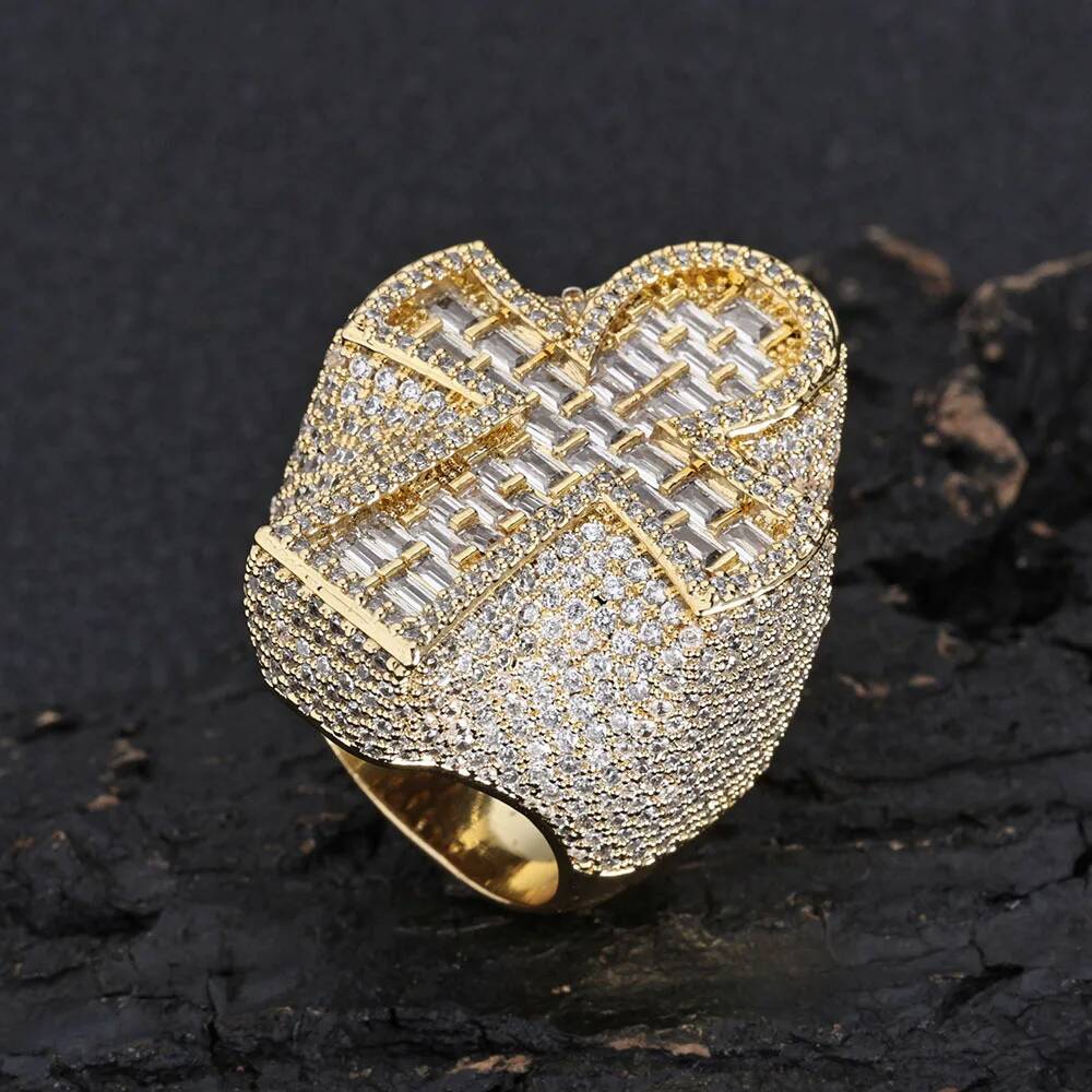 Vvs Jewelry Watches - Мужское кольцо с крестом из золота