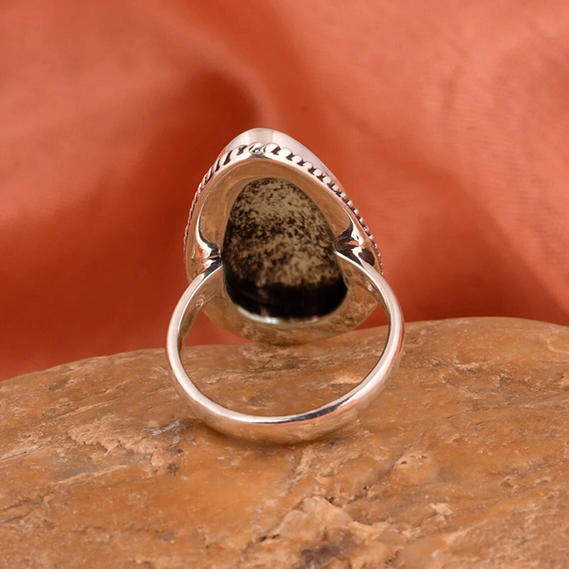 Huitan винтажное кольцо с узор – обзор и цена Turquoise Stone Ring