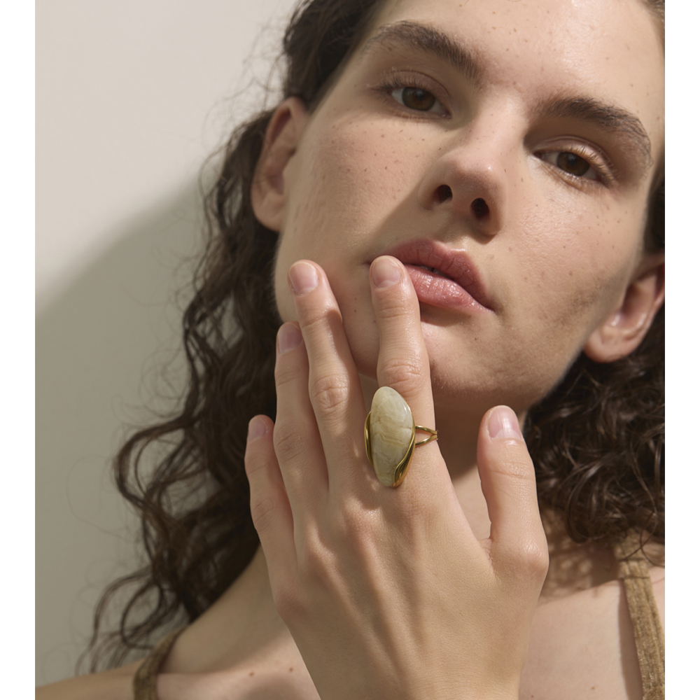 Yhpup новый дизайн коричневый  – обзор и цена Turquoise Stone Ring