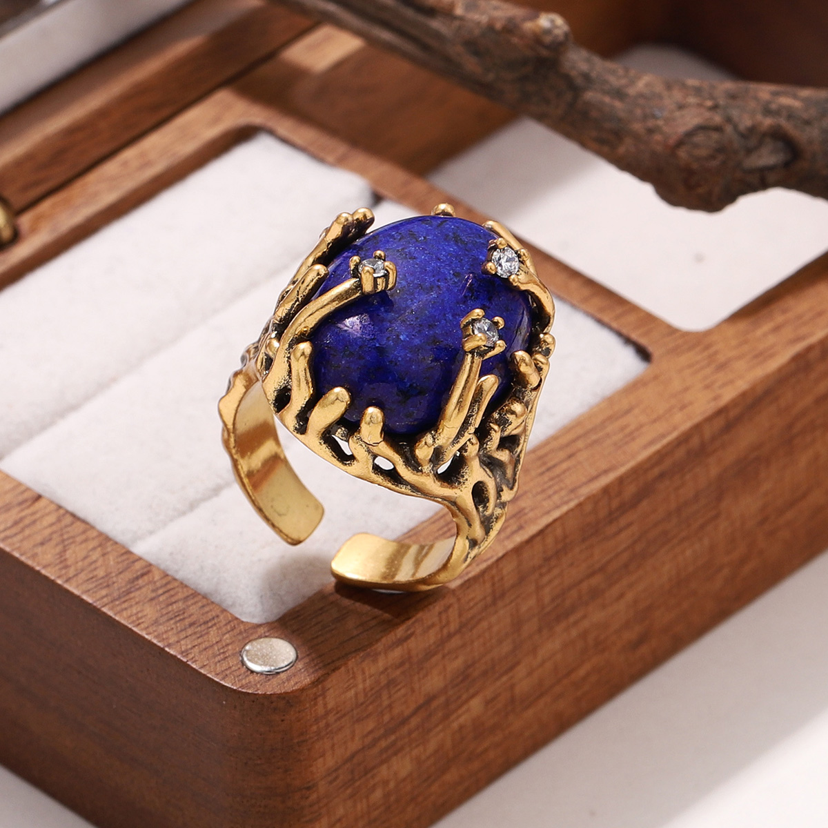 Винтажное круглое кольцо с лаз – обзор и цена Turquoise Stone Ring
