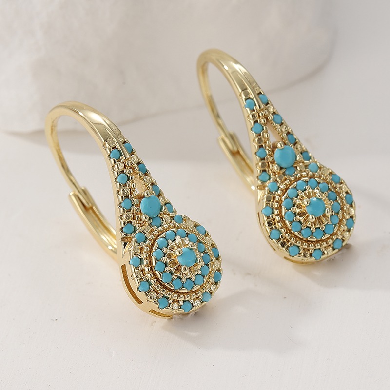 Элегантные модные синтетически – обзор и цена Turquoise Stone Ring